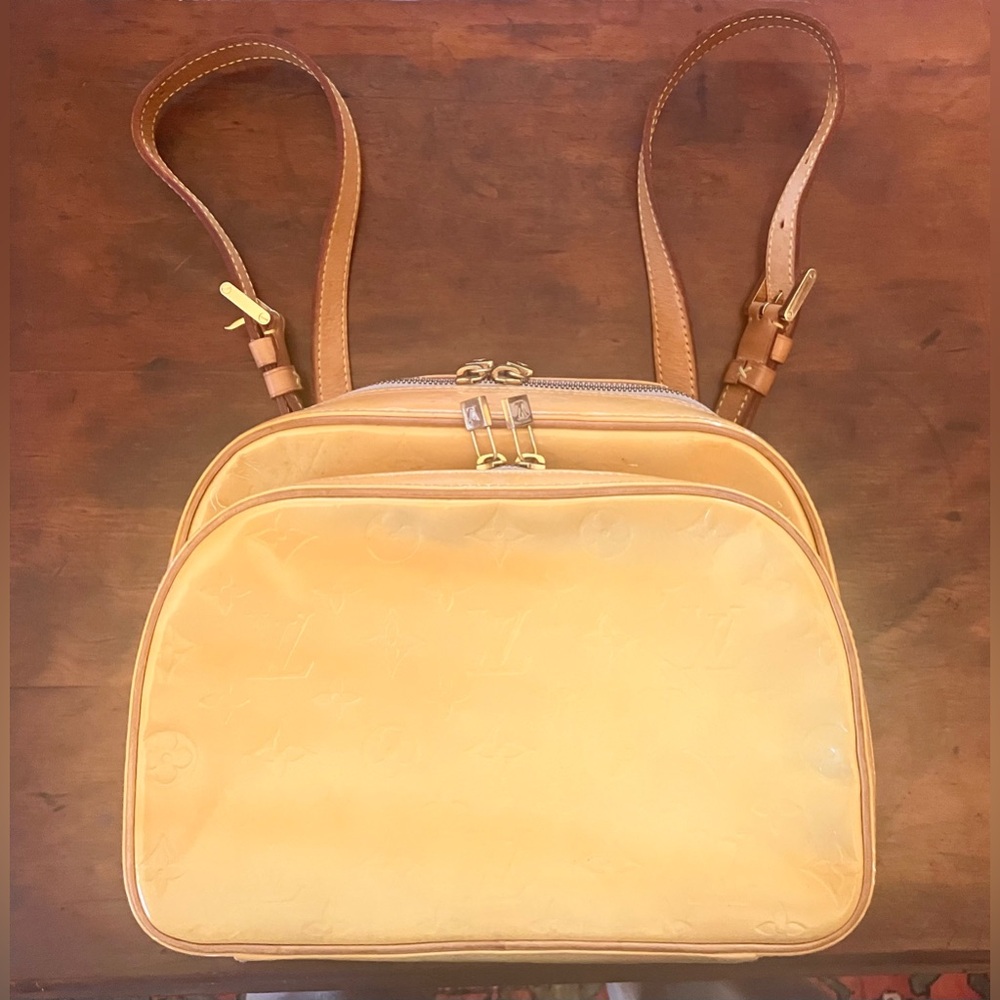 Authentic Louis Vuitton Yellow Murray Vernis backpack
